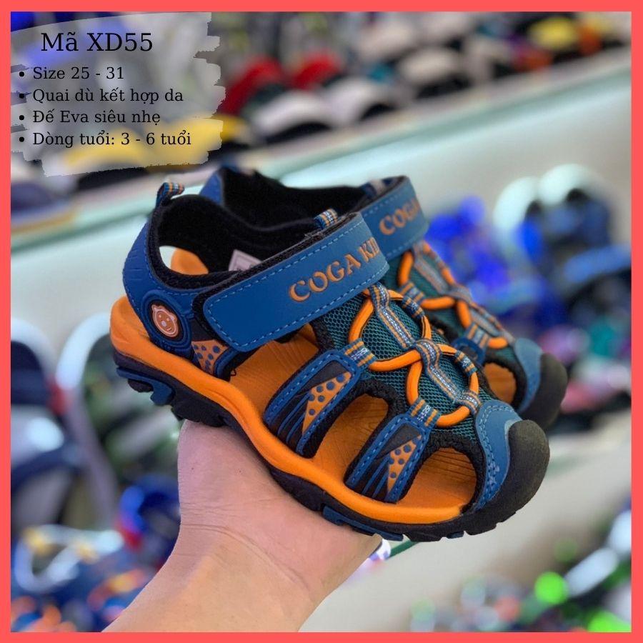 Sandal bít mũi Coga Kids XD55 cho bé trai, trẻ em nam 3 - 6 tuổi siêu nhẹ, đàn hồi, chống trơn trượt quai hậu thời trang