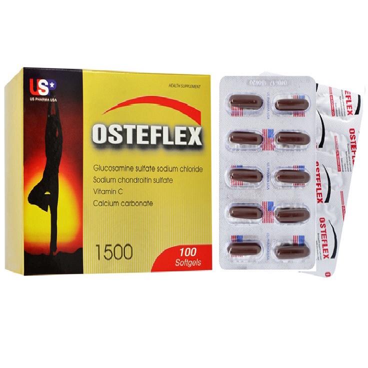 VIÊN UỐNG HỖ TRỢ GIẢM ĐAU KHỚP OSTEFLEX - Hộp 100 viên nang mềm, giúp làm trơn, giảm khô khớp