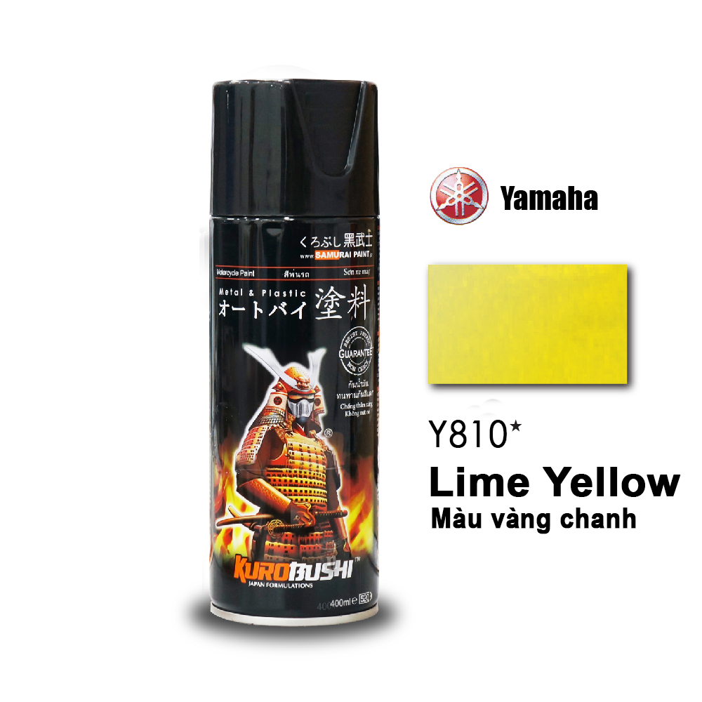 Sơn SAMURAI KUROBUSHI Y810* MÀU VÀNG CHANH chính hãng dành cho xe máy