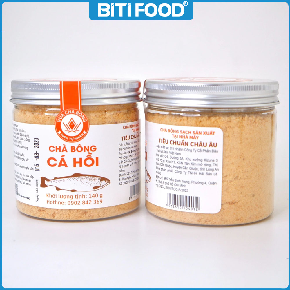 Chà Bông Cá Hồi Thiên Nhiên / Ruốc Cá Hồi cho Bé Ăn Dặm từ Nhà máy Tiêu Chuẩn Châu Âu