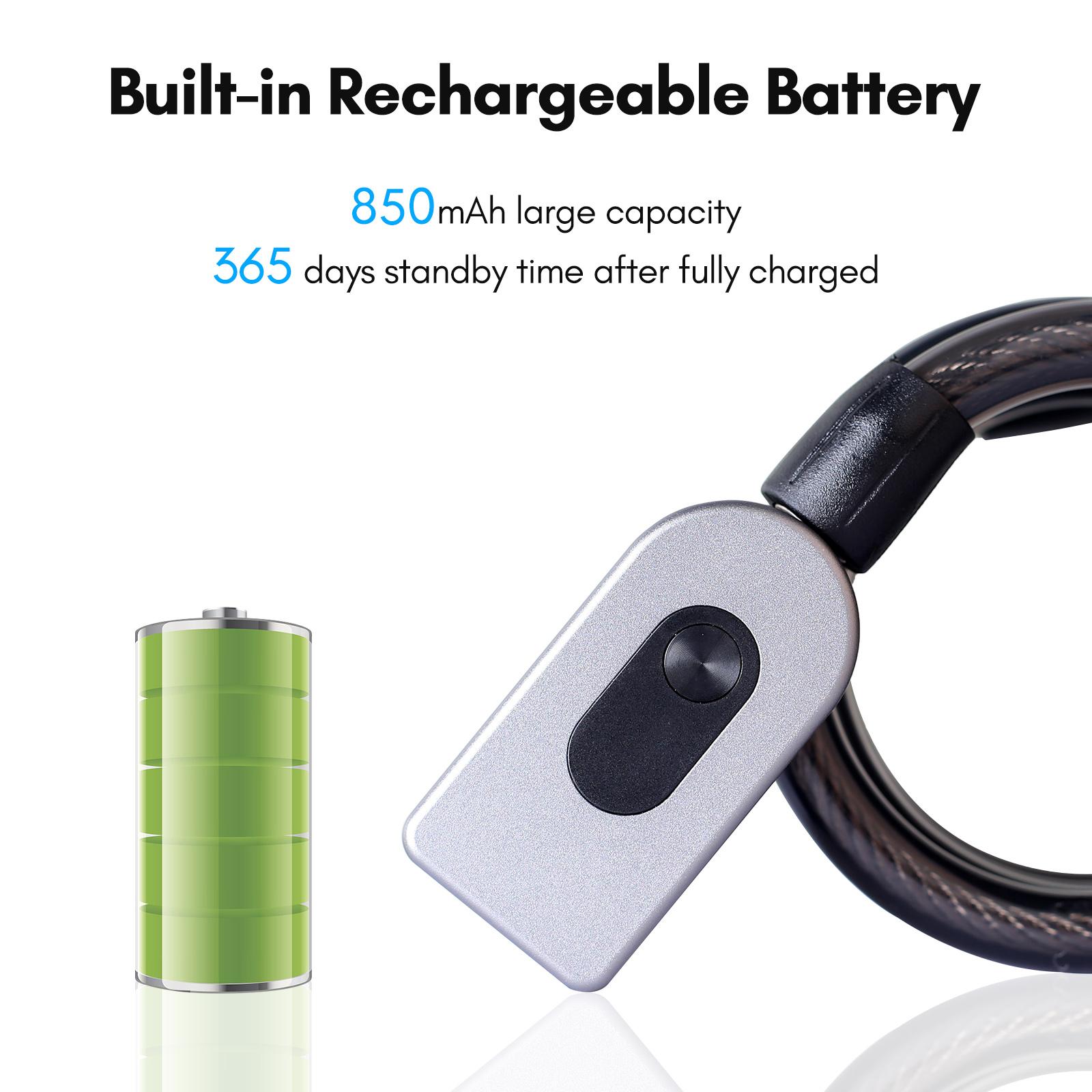 Khóa Cáp Chống Trộm Xe Đạp Gq10 Kết Hợp Khóa Xe Đạp Bt Kết Nối Điện Thoại Ứng Dụng Điều Khiển
