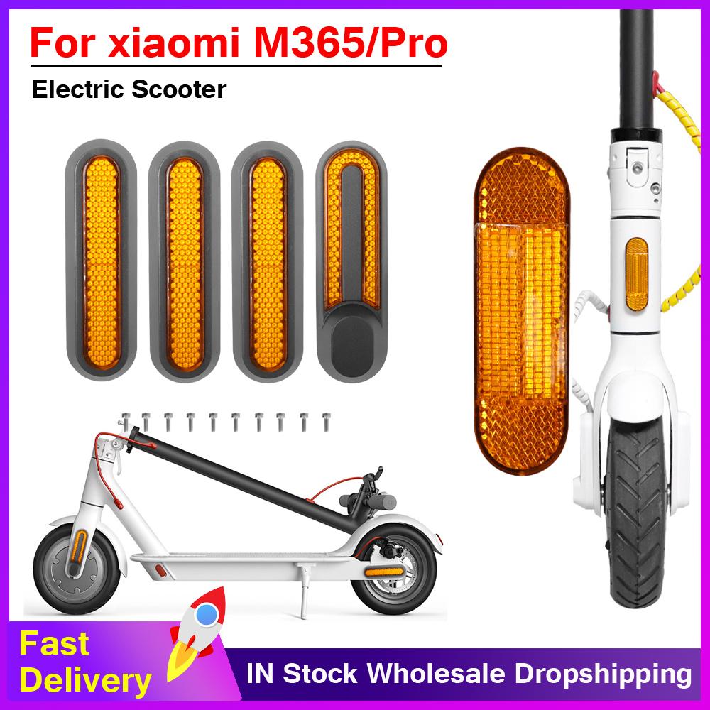 Bọc Bánh Xe Bảo Vệ Vỏ Cho Xe Điện Xiaomi Pro 2/1S/M365 Pro Phía Trước Phía Sau Phản Quang An Toàn Ống Đêm Phản Quang Phần Color: yellow sets