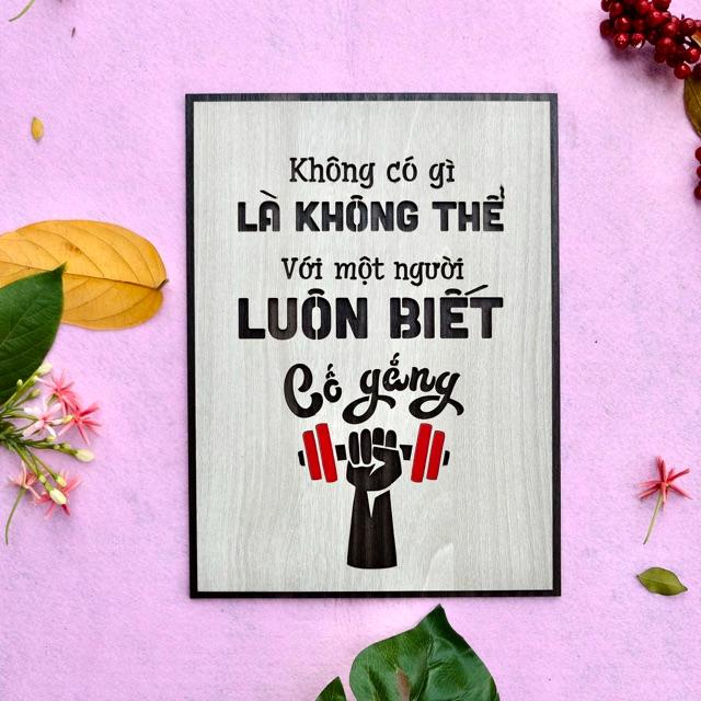 Tranh Decor tạo động lực theo tên slogan những câu nói hay, Mẫu VIAN34.