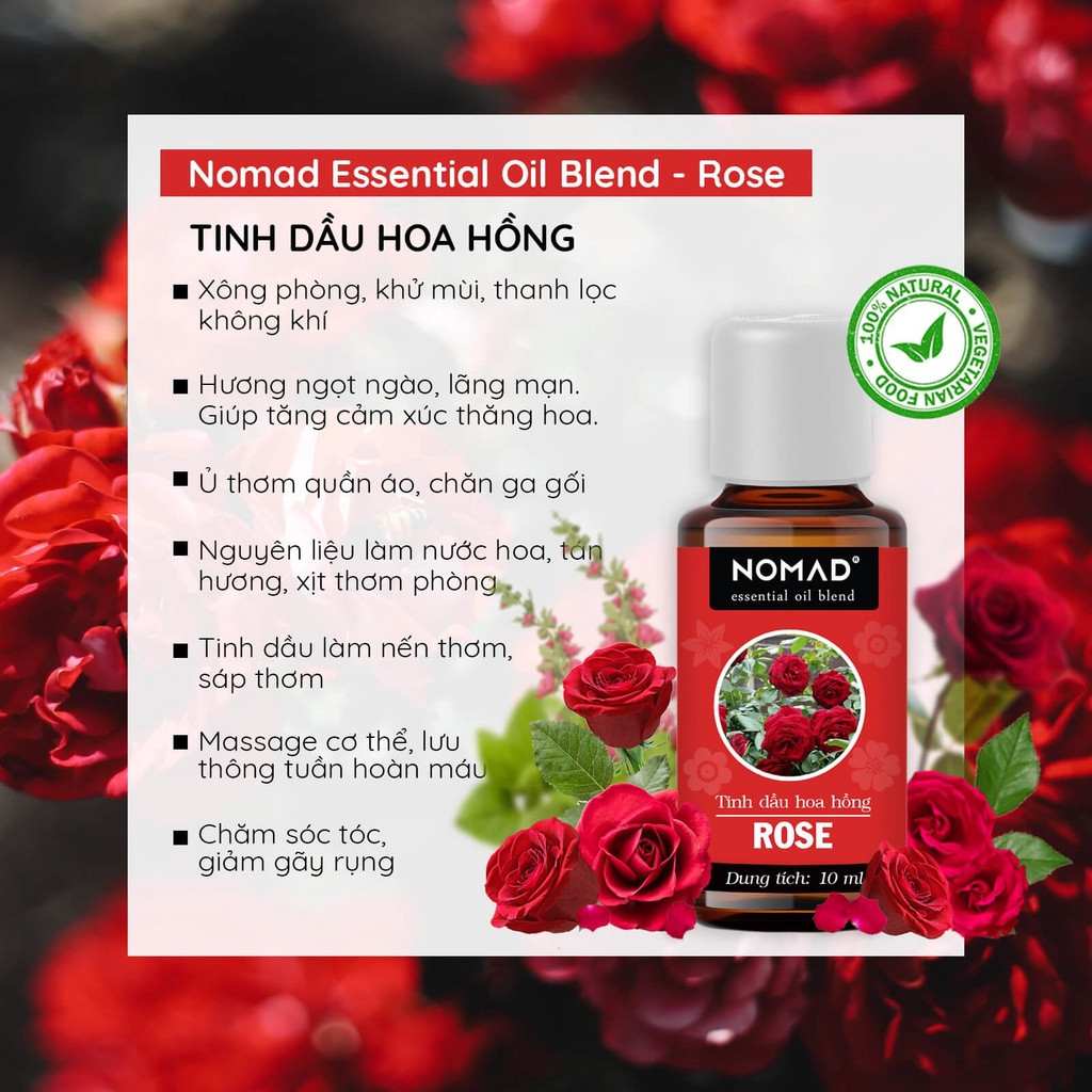 Tinh Dầu Hoa Hồng Nomad Rose Essential Oil Blend