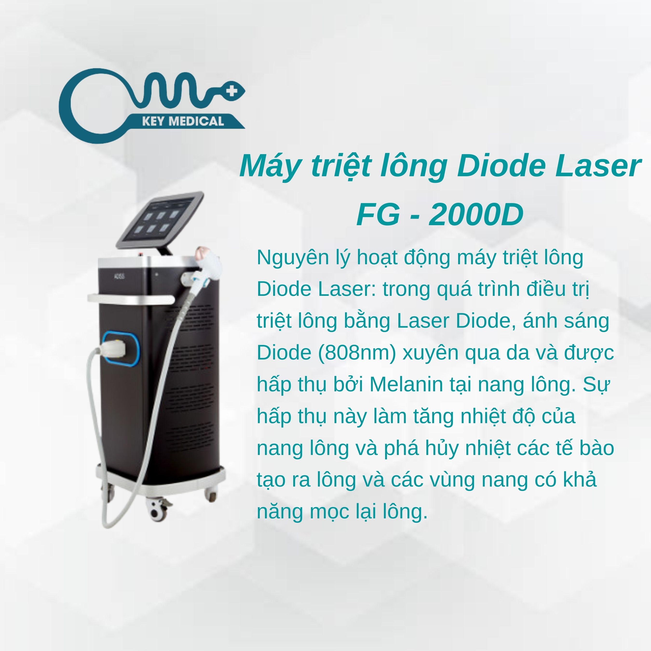 Máy triệt lông Diode Laser FG - 2000D