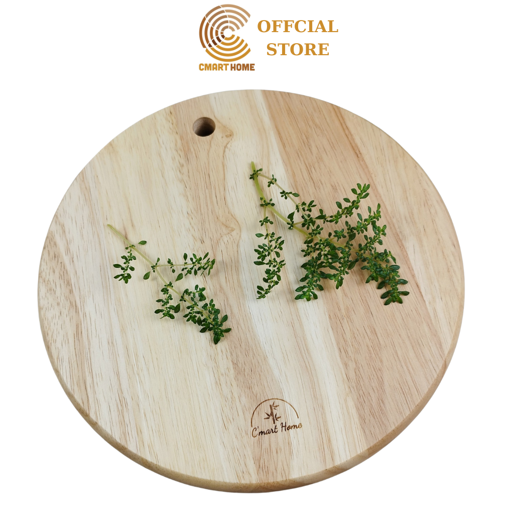 Thớt Gỗ Tròn/Chữ Nhật Cao Cấp Bền Đẹp Sang Trọng Cho Gian Bếp