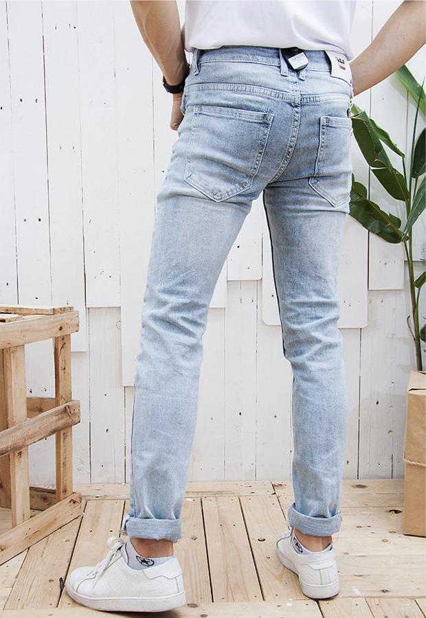 Quần Bò Nam Màu Bạc Dáng Ôm Chất Mịn JEANBAC52 - Jean Bạc