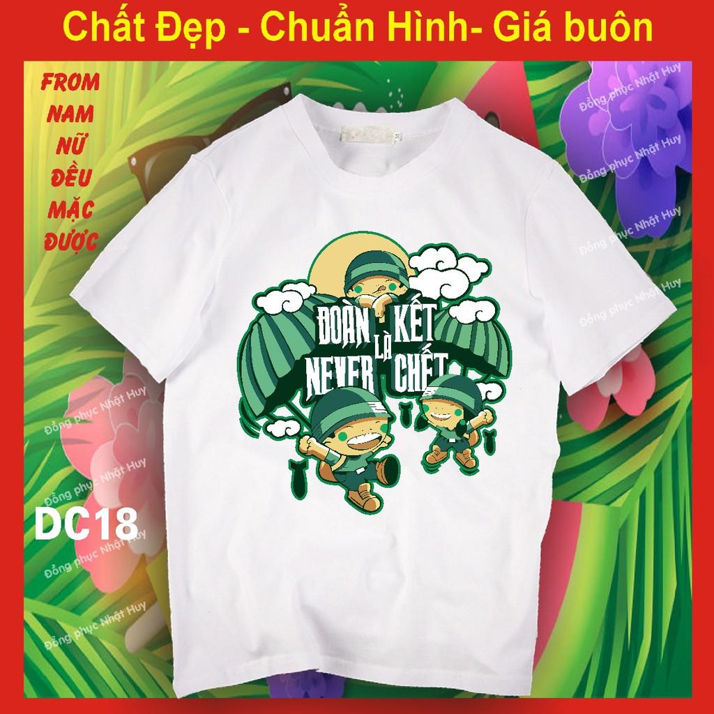 áo nhóm đi chơi DC14 đủ size, CAO CẤP du lịch, biển, phông, thun,cotton, xách balo lên và đi NỮ NAM, ĐOÀN KẾT NEVER CHẾT