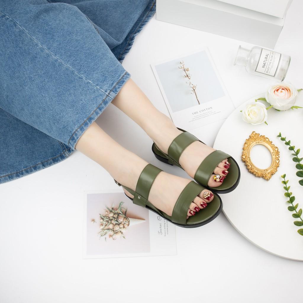 GIÀY SANDAL NỮ MWC - SANDAL 2 QUAI NGANG ĐẾ BỆT - NUSD- 2580