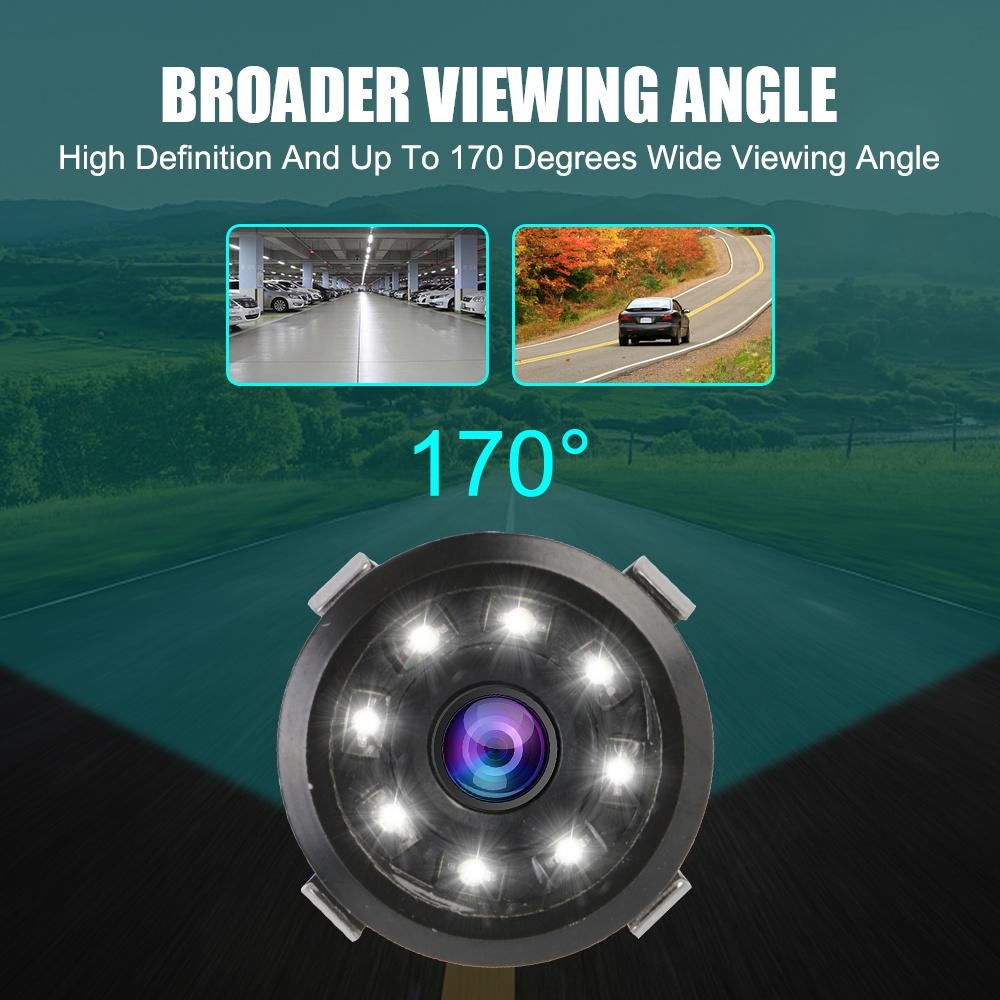 Camera chiếu hậu 8 bóng LED 170 độ cho xe hơi