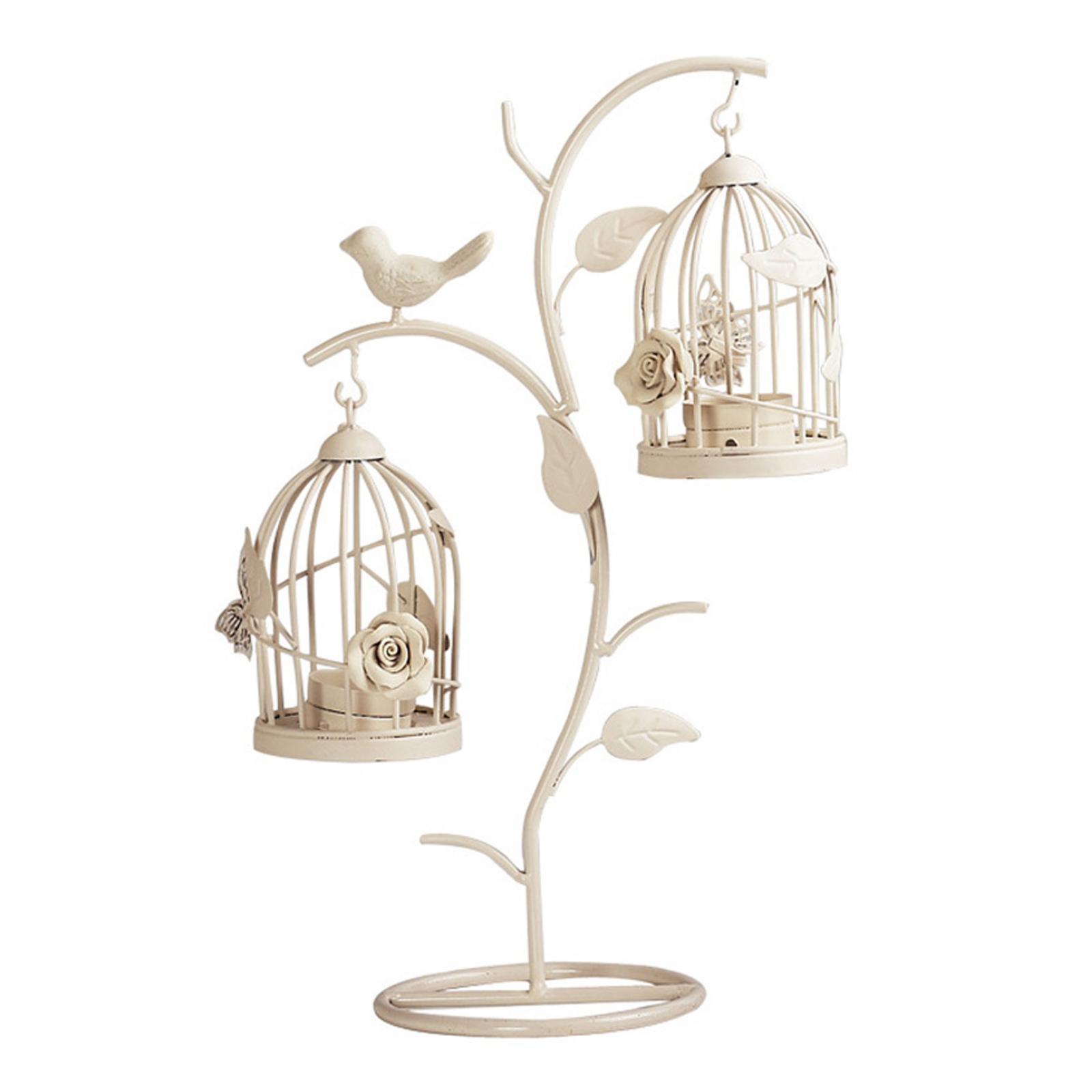 Birdcage Candle Holder Candlestick Holder Decorative Bird Cage Candle Stand Lantern Stand for Table Centerpiece Home Holidays Cafe Fireplace