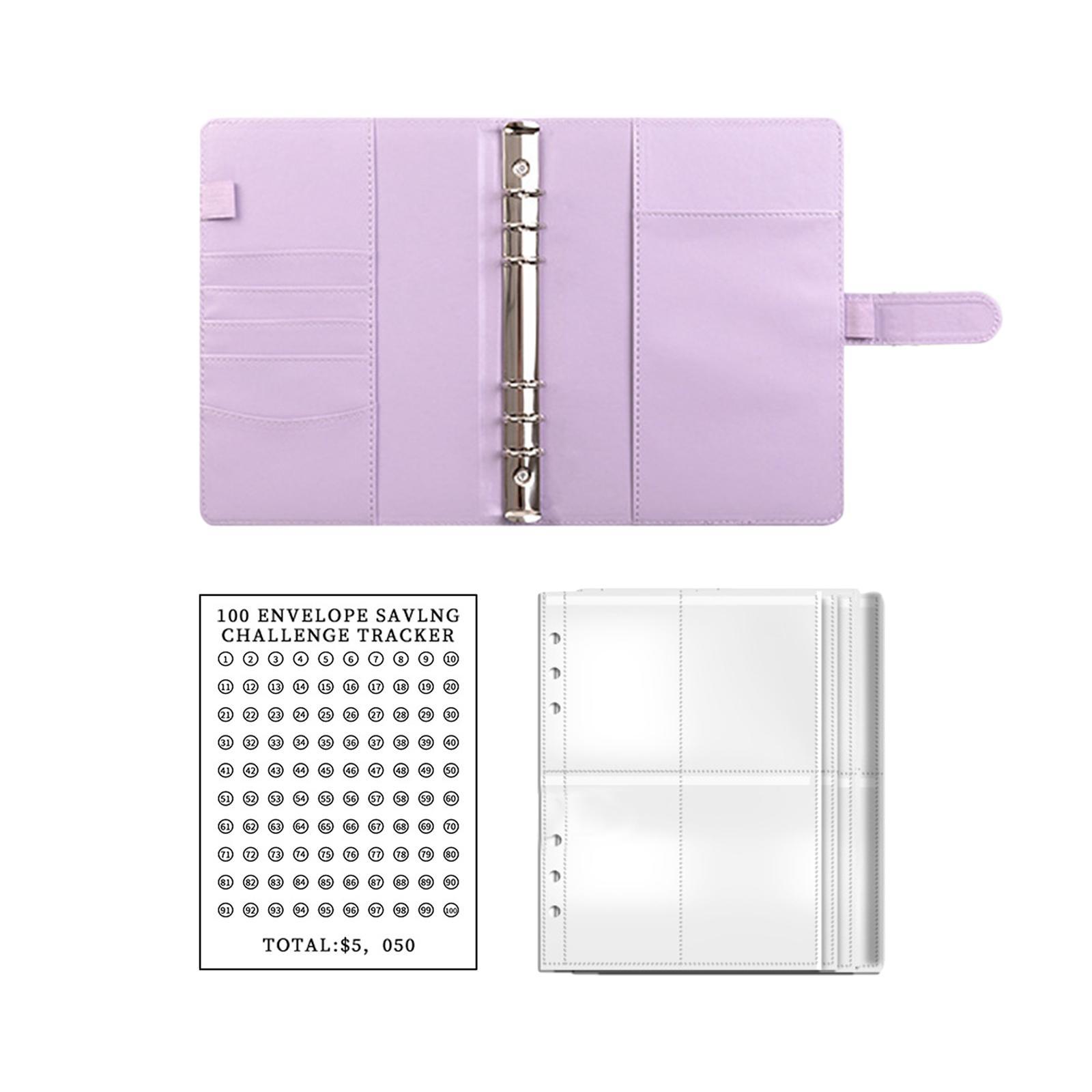 Envelope Challenge Binder, Creative Money Organizer Savings Challenges Binder for Budgeting
