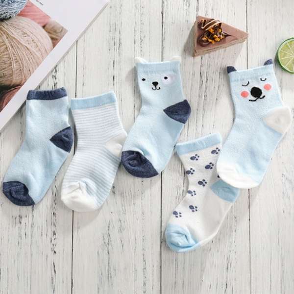 Set 5 đôi Tất vớ cotton cho bé thấm hút mồ hôi hiệu quả