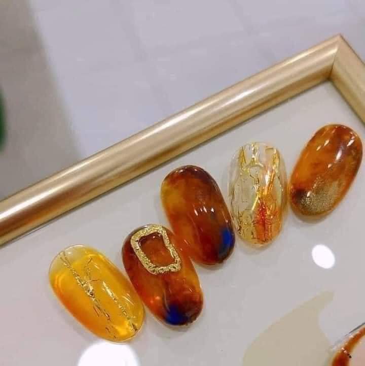Gel nhũ khổng tước Huaxi 6 màu trang trí móng theo phong cách Hàn Nhật – Gel nhũ hổ phách Huaxi rất đẹp