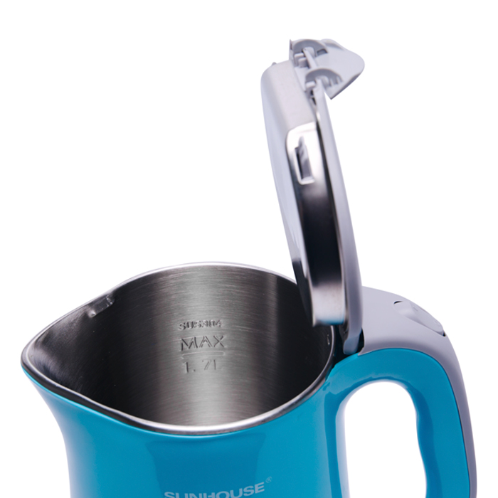 Ấm Đun Siêu Tốc Inox 2 Lớp Sunhouse SHD1388 - Xanh Nhạt - Hàng Chính Hãng