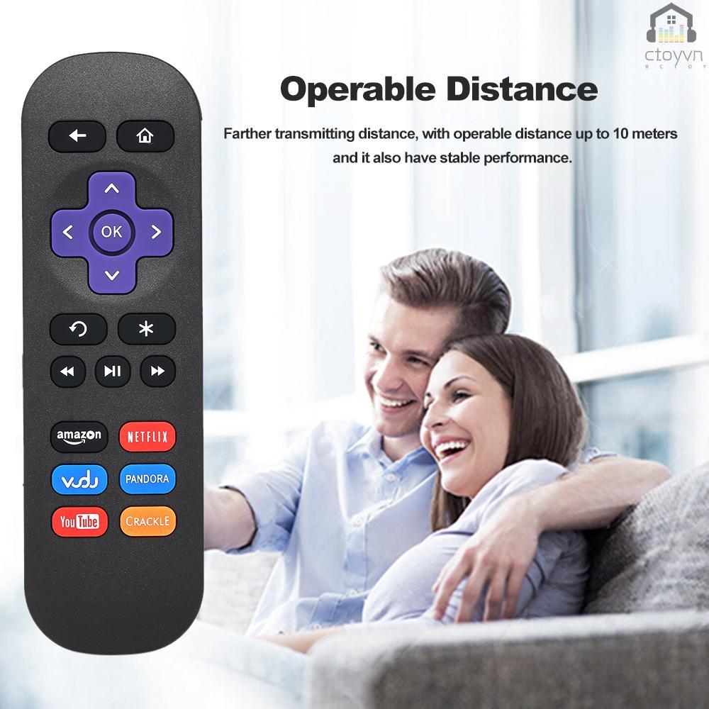 Điều khiển từ xa thông minh cho Roku 1 2 3 4 LT HD XD XS màu đen