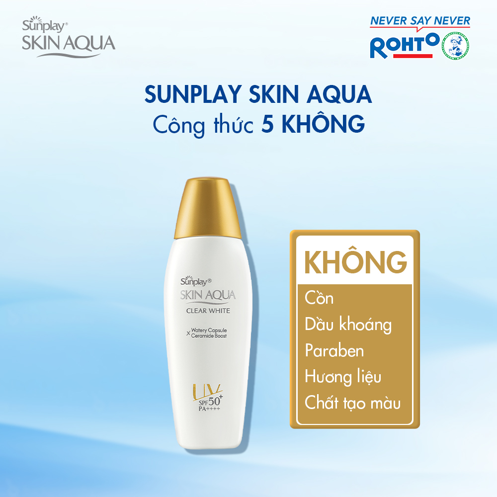 Sữa Chống Nắng Dưỡng Da Trắng Mịn Tối Ưu Sunplay Skin Aqua Clear White SPF50+, PA++++ (55g)