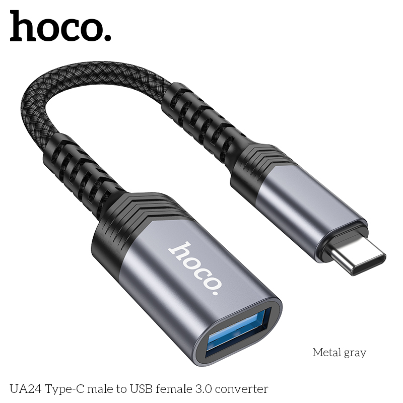 Bộ chuyển đổi điện thoại Hoco Type C/I.P ra USB hàng chính hãng truyền dữ liệu đt vào máy tính UA24 - Hoco Mall Official