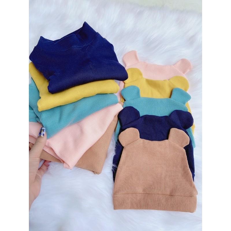 Set bộ cổ 3 phân kèm nón cho bé