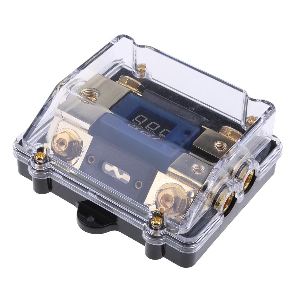 1 Piece 100A 2 Way Car Audio Digital Fuse Power Block Speaker Distribution Holder Gold Plate Easy Use