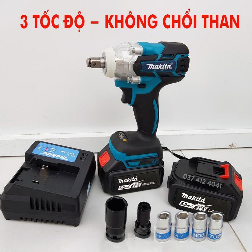 Máy Siết Bulong không than MA.KI.TA -Tặng đầu chuyển khoan và đầu khẩu - Máy Khoan Pin Đa năng, vặn bu lông