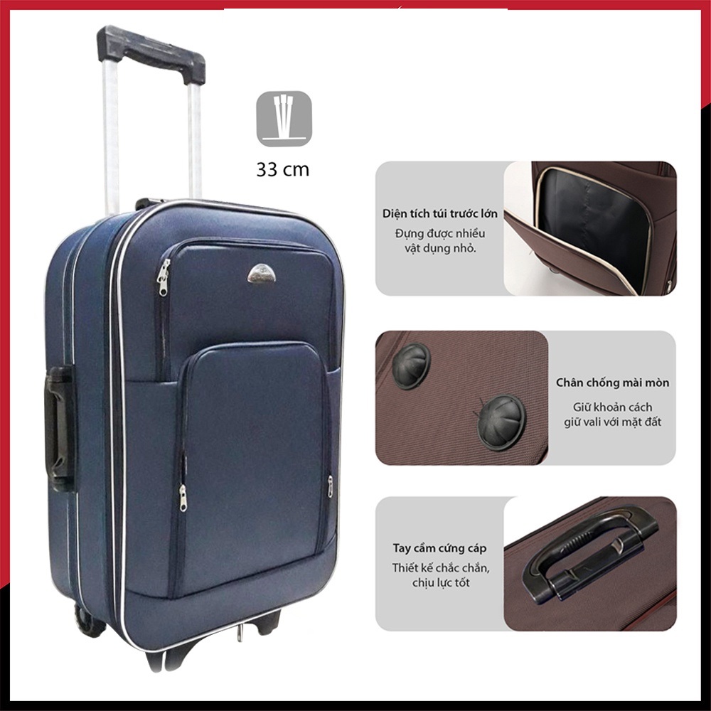 Vali Du Lịch Kéo Tay BI& TI xanh Nauy 22 Inch