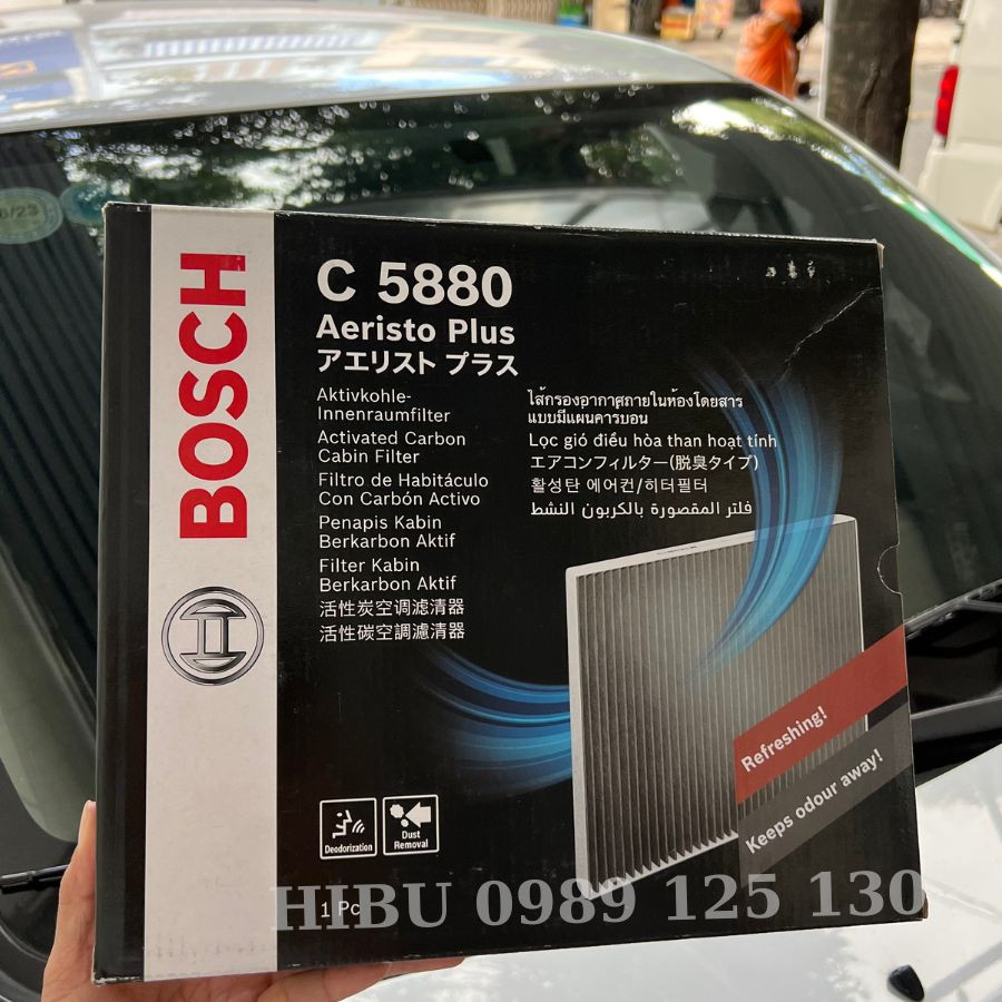 Lọc Gió Điều Hòa Than Hoạt Tính / BOSCH / Aeristo Plus / C5880 / Dành Cho Xe Kia Carens/Rondo ( 13-18), Cerato/Forte ( 13-18)