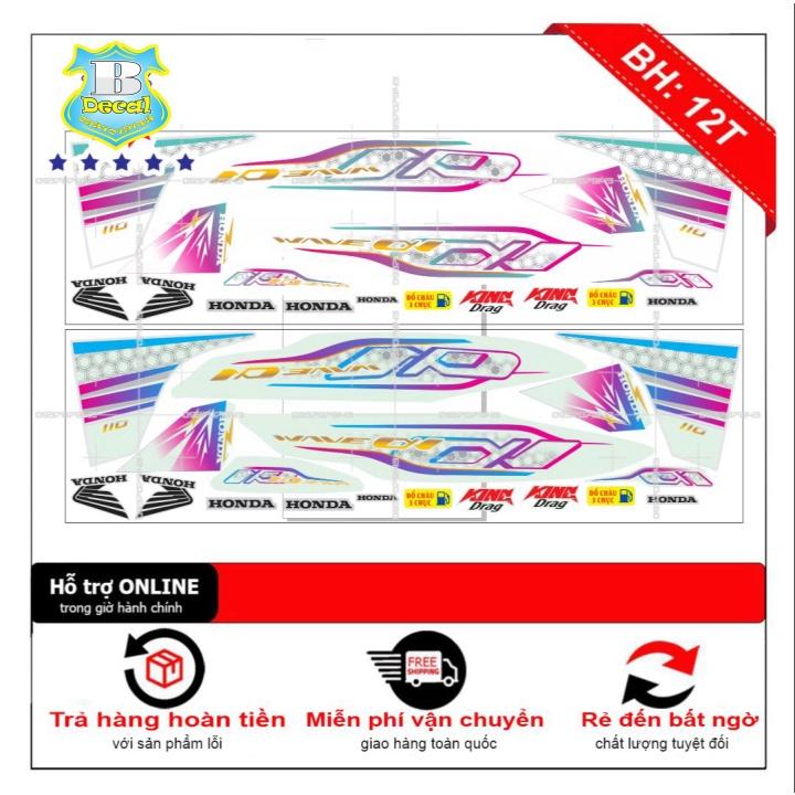 Tem rời dành cho wave a110 2020 trắng