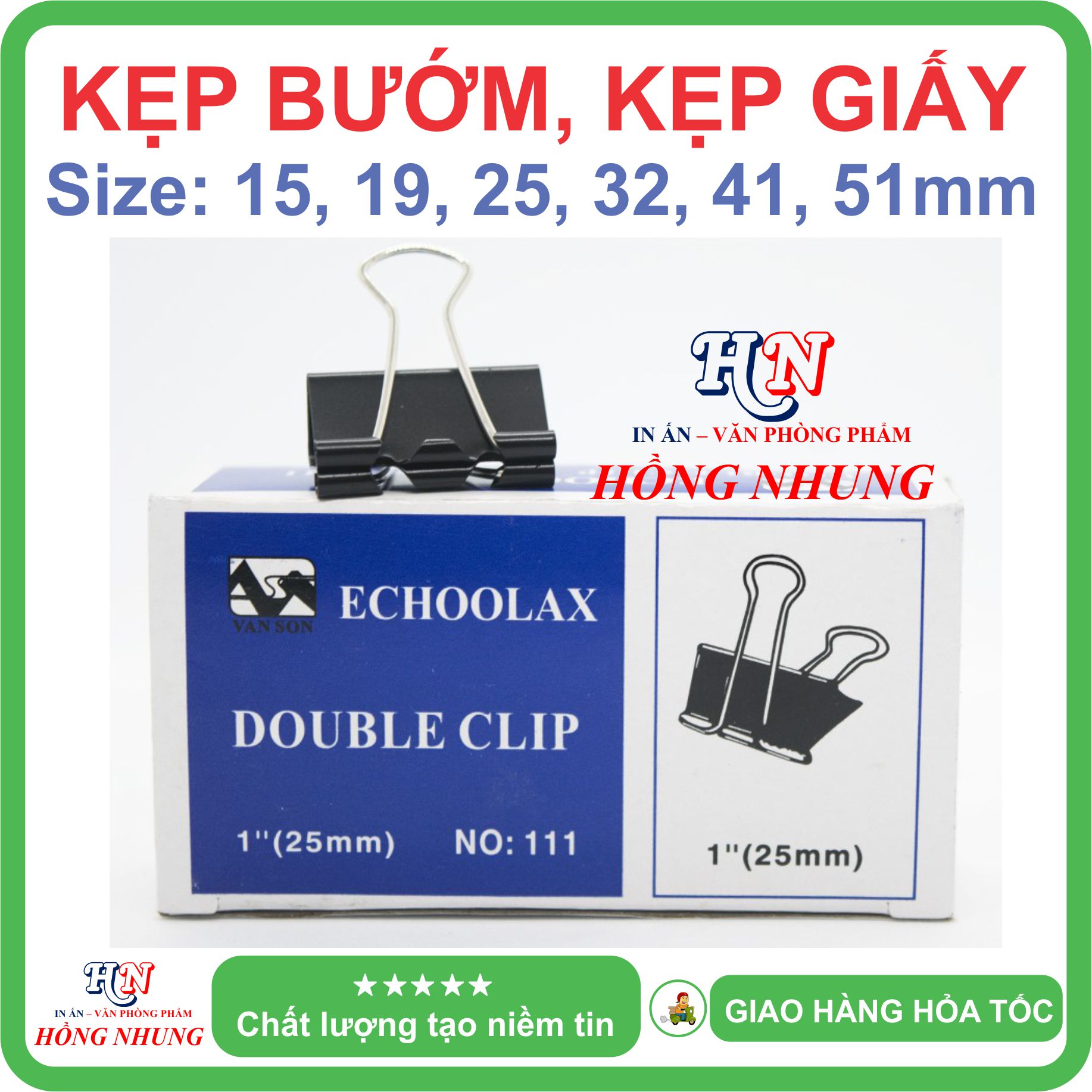 [SÉT] COMBO 2 Hộp Kẹp Bướm Slecho Loại 25mm (1 Hộp 12 Cái) Giúp Bạn Sắp Xếp Giấy Tờ Hợp Lý, Gọn Gàng, Bền, Đẹp, Tiện Dụng