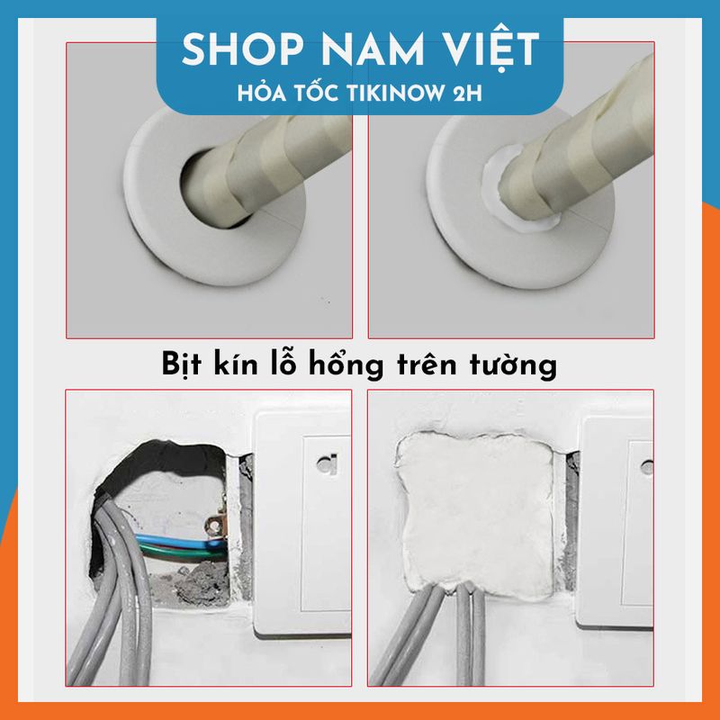Xi Măng Dẻo Vá Tường, Bịt Kín Mọi Lỗ Hổng