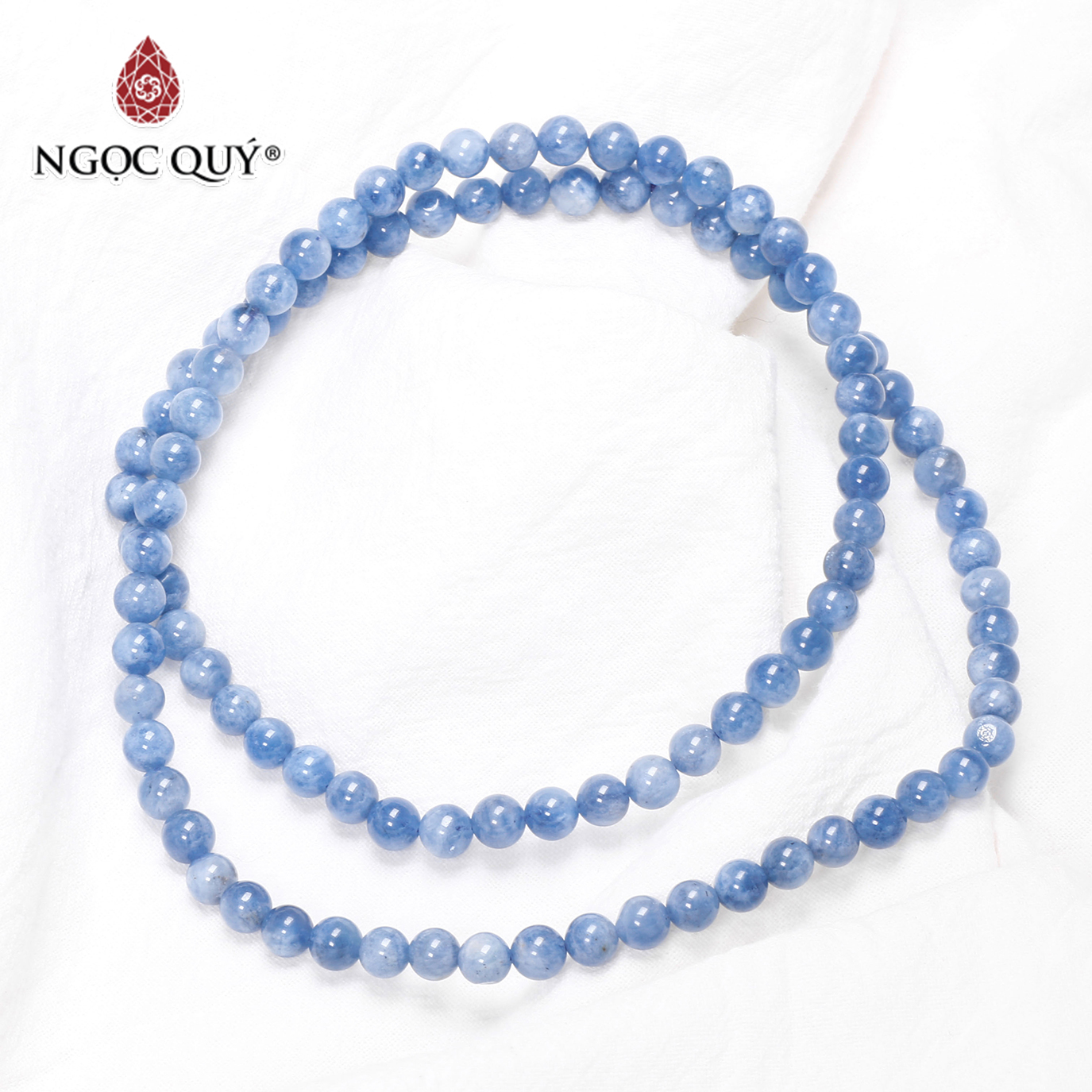 Vòng 3 line đá aquamarine mệnh thủy, mộc - Ngọc Quý Gemstones