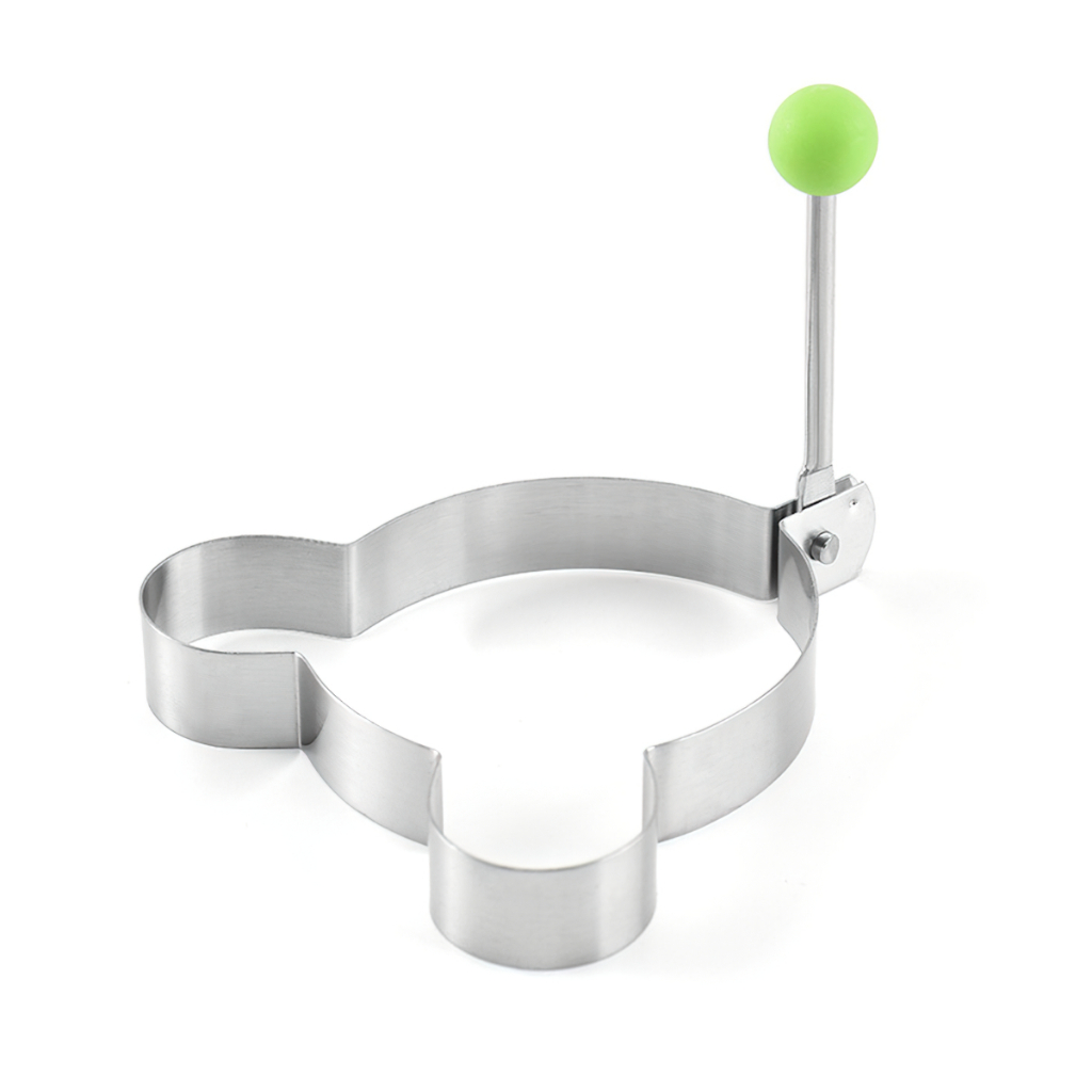 Khuôn Chiên Trứng Tạo Hình Inox Đẹp Mắt Sáng Tạo Nhiều Hình Dễ Thương Cho Nhà Bếp, Khuôn Rán Trứng Ốp La, Bánh - Khay Chiên Tạo Nhiều Hình Cute Có Núm Cầm
