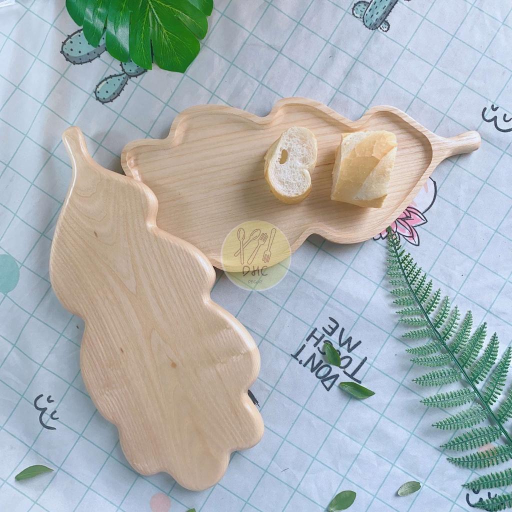 Khay lá trũng gỗ Tần Bì nguyên khối I Khay gỗ đựng đồ ăn ,Decor trưng bày, chụp hình sản phẩm