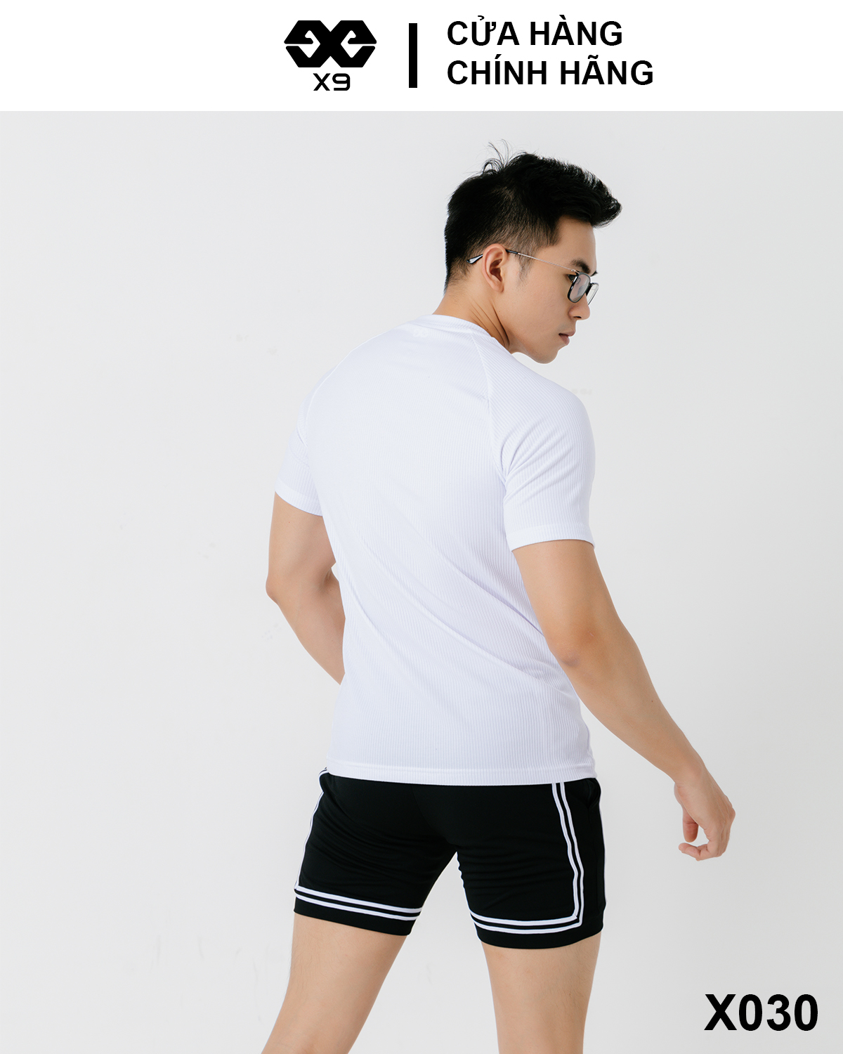 Áo Thun Nam Sọc Gân To Ngắn Tay Cổ Tròn - X9 Sportswear - X030