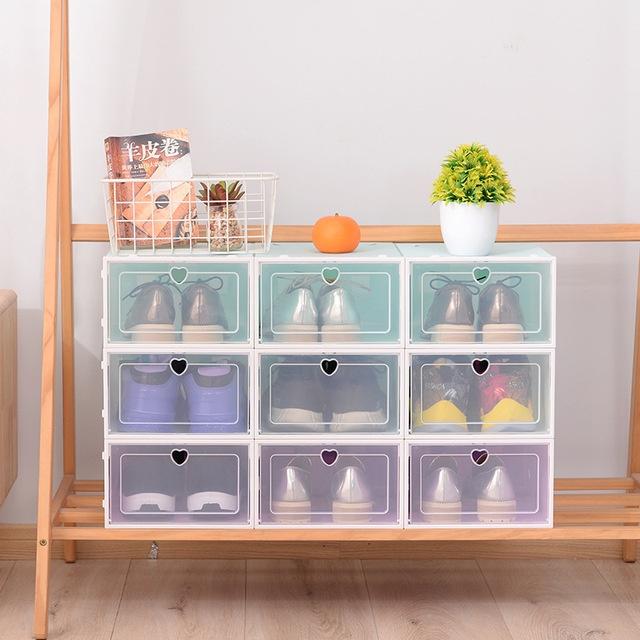 Combo 10 Hộp Đựng Giày Nắp Nhựa Lắp Ráp Thông Minh Size Lớn