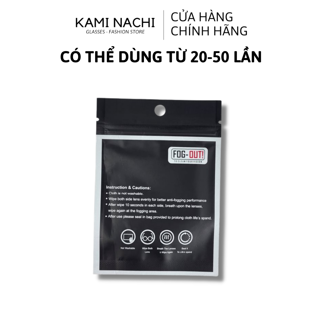 Khăn nano lau kính chính hãng loại 1 KAMI NACHI - Chống bám hơi nước, chống mờ sương cho kính