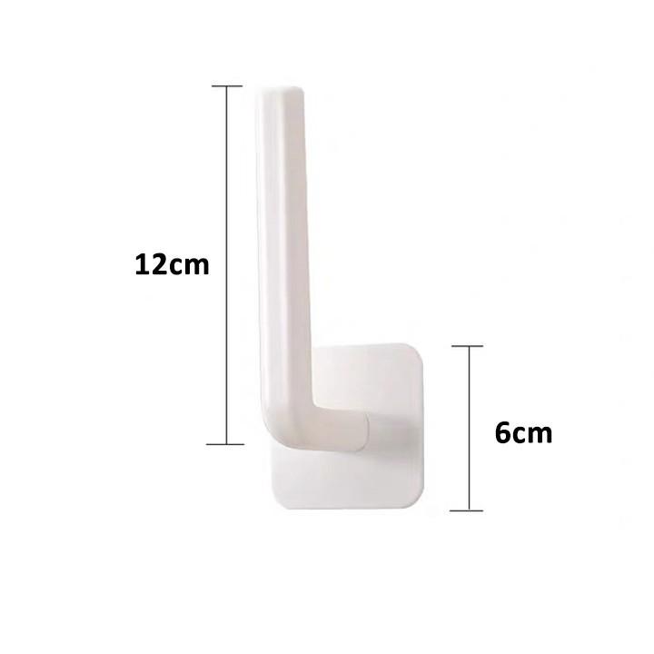 Móc treo đồ dán tường hình chữ L bằng nhựa cao cấp