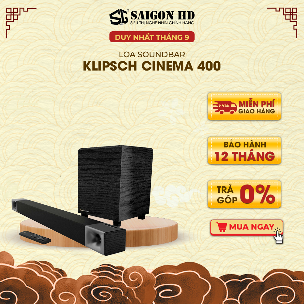 Loa SOUNDBAR KLIPSCH CINEMA 400 | Hàng Chính Hãng Mới 100%