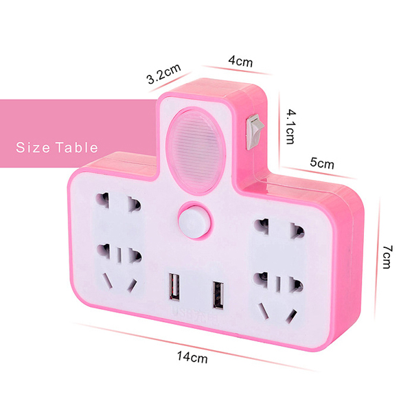 Ổ Điện 3 Chấu Đa Năng Usb Có Đèn
