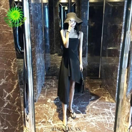 New style dress black dress suspender long skirt super fairy