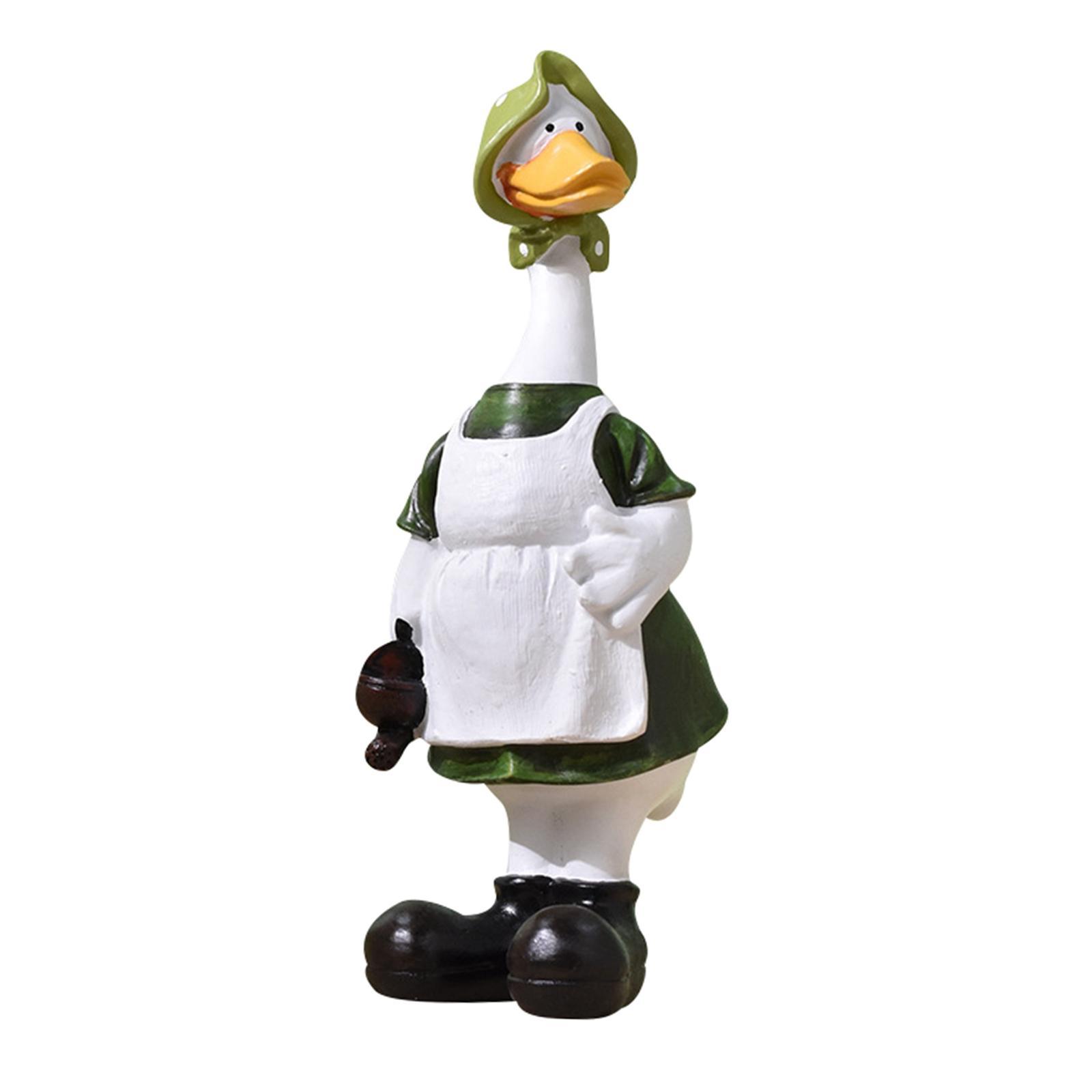 Duck Garden Statues Funny Art Crafts Animal Sculpture for Lawn Patio Desktop