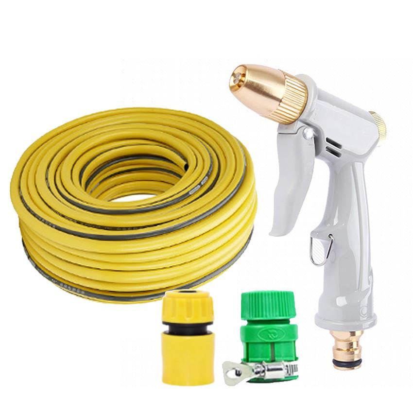 Bộ dây vòi xịt nước rửa xe, tưới cây tăng áp 3 lần, loại 10m  206846