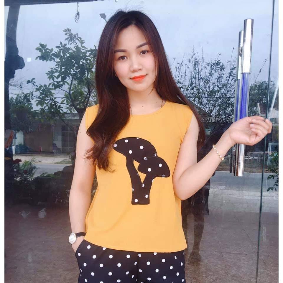 Bộ Đũi mặc nhà cho nữ mềm mát