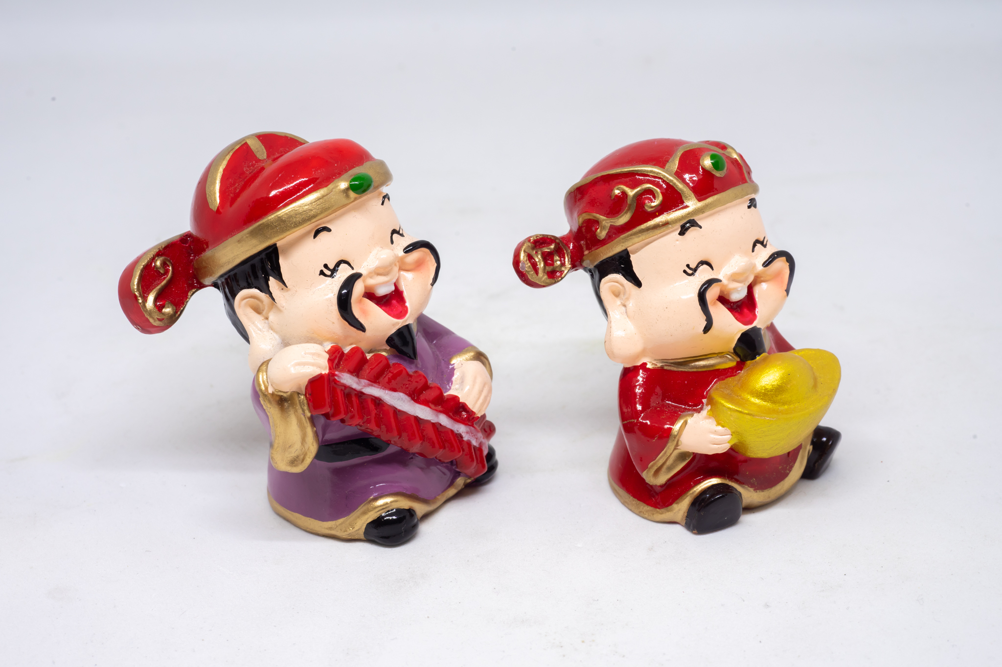 Cặp tượng Thần Tài trang trí ô tô cao 7cm