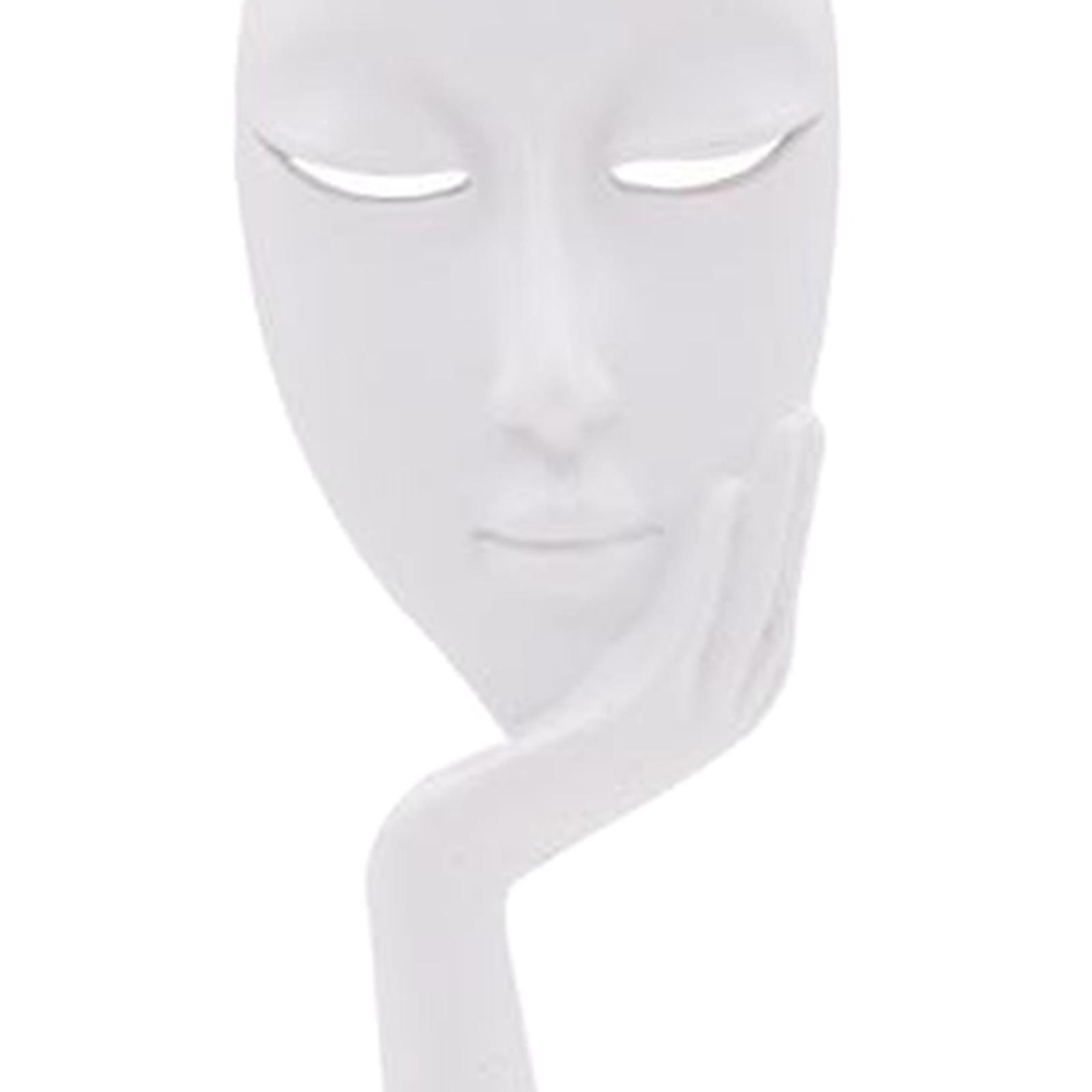 2pcs Modern Art Abstract Thinker Face Sculpture Statue Figurine Head Ornament