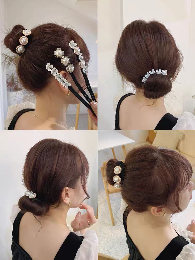 Kẹp tóc, kẹp búi tóc Hàn Quốc đính hoa ngọc trai phong cách tiểu thư điệu đà SC25