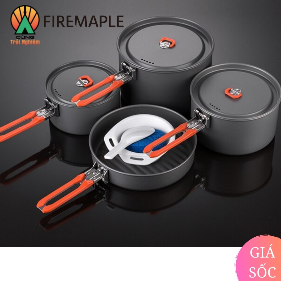 COMBO Nồi Chảo Nấu Ăn 4 Trong 1 Fire Maple FEAST 5 Gọn Nhẹ Chuyên Dụng Cho Du Lịch, Dã Ngoại Cắm Trại