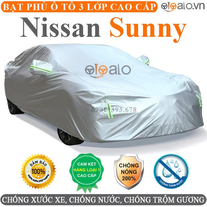 Bạt phủ xe ô tô Nissan Sunny vải dù 3 lớp CAO CẤP BPXOT