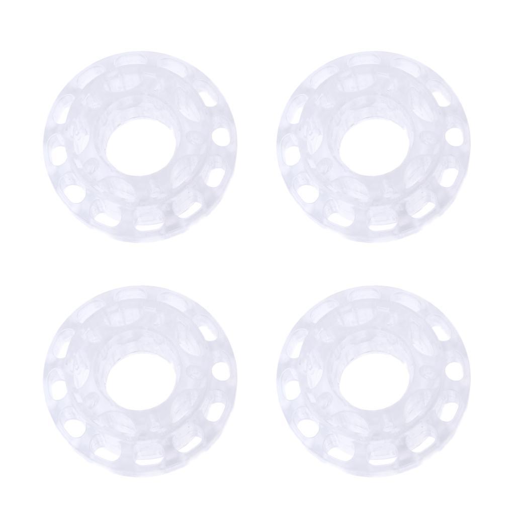 4pcs Inline/Roller/Hockey Skate Replacement PU Wheel 55 x 25mm - Transparent