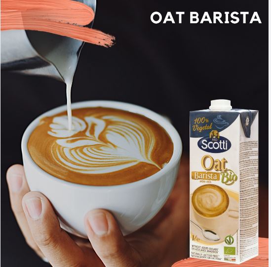 Date 05/25  Sữa yên mạch BARISTA DÙNG  VỚI COFFEE thuần chay không thêm đường nhập khẩu ý RISO SCOTTI hộp 1 lít